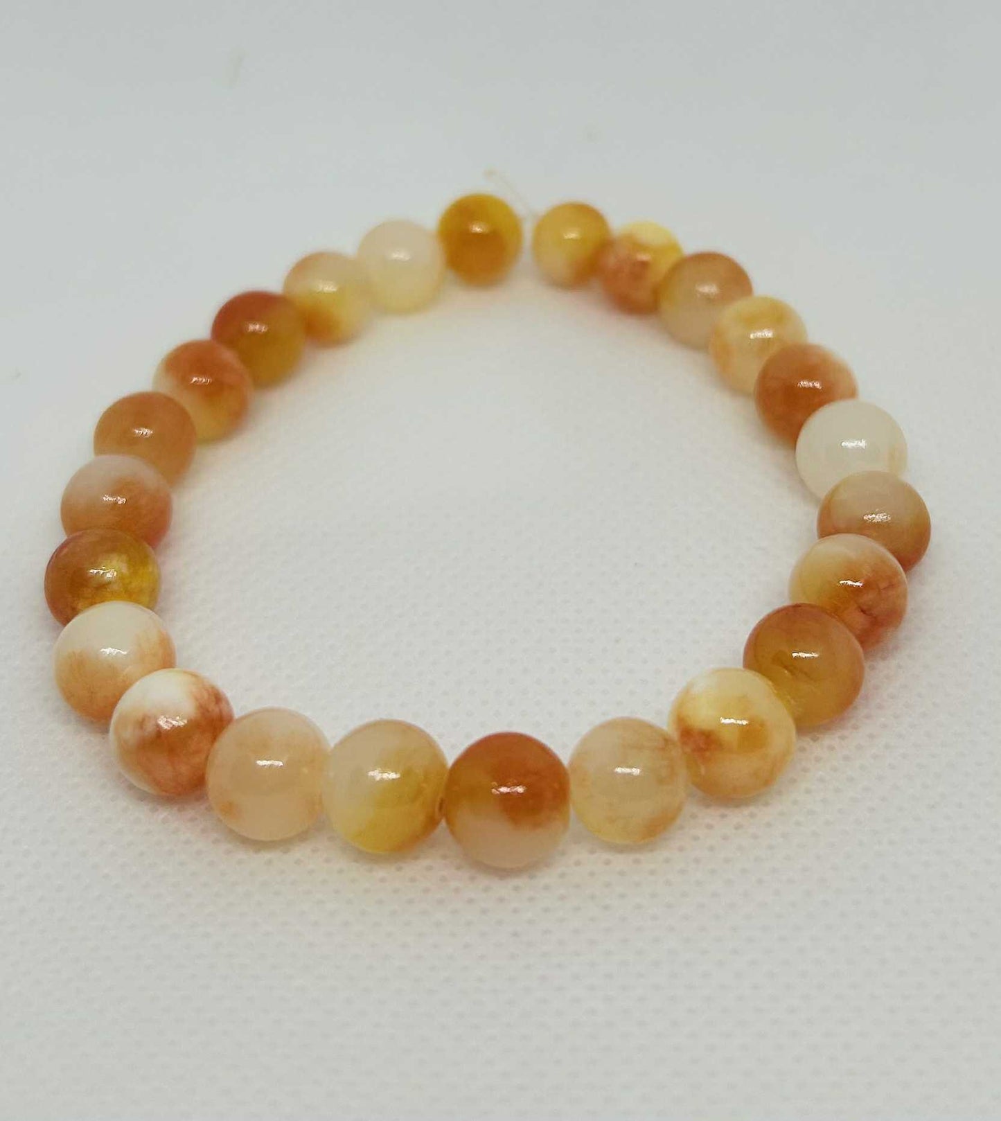 Bracelet en pierre naturelle Jade orange
