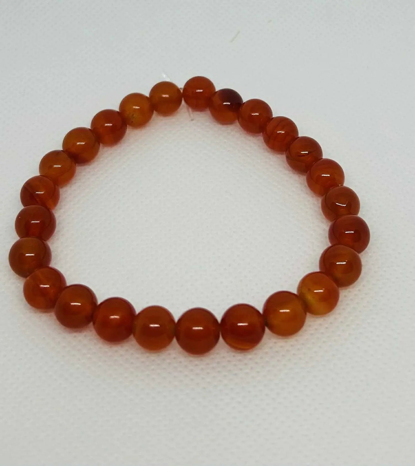 Bracelet en pierre naturelle Agate rouge - Cabijou