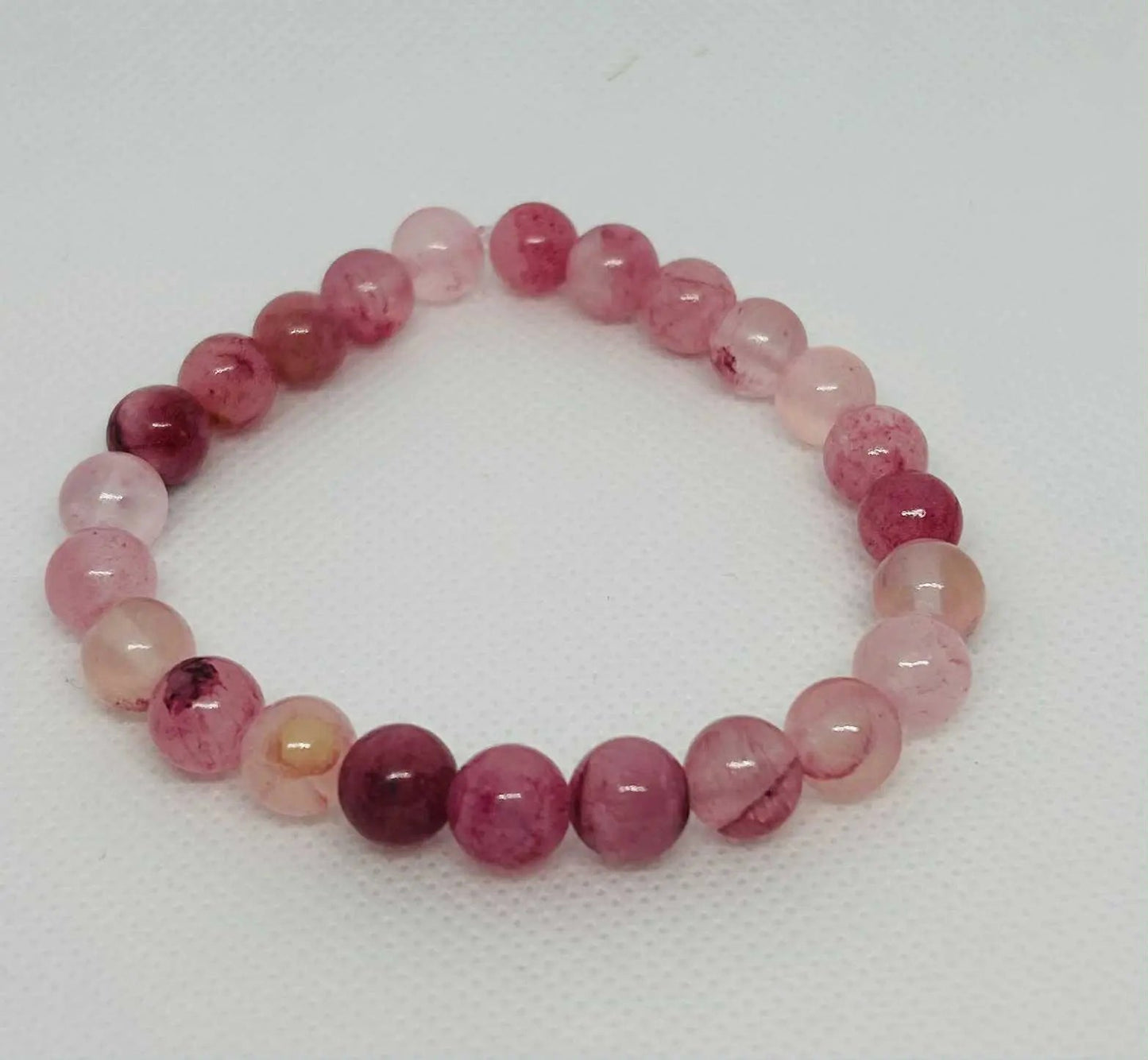 Bracelet en pierre naturelle Jade rose - Cabijou