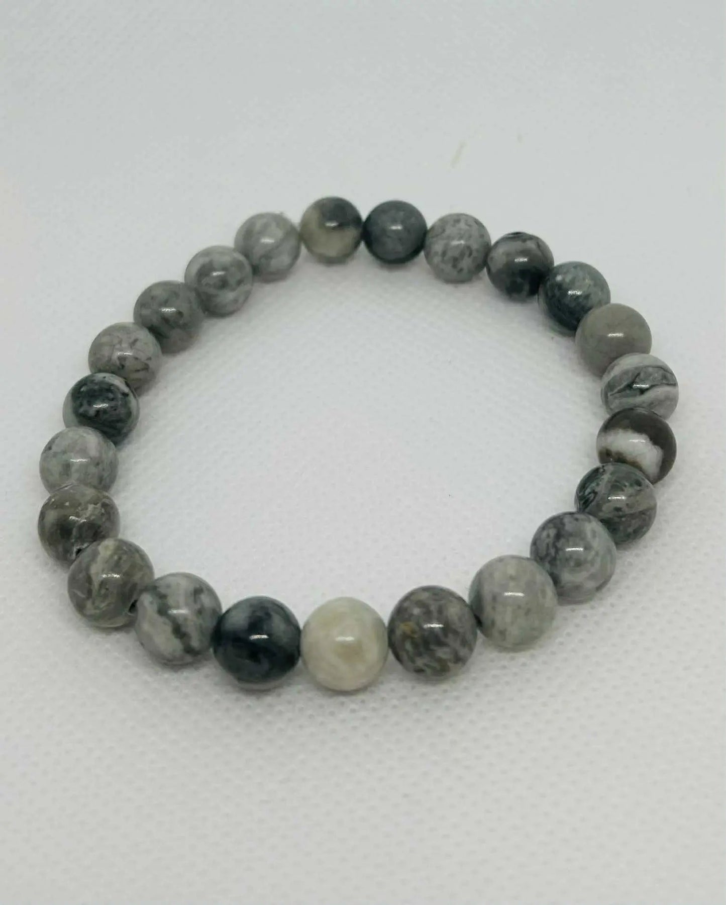Bracelet en pierre naturelle Jaspe gris - Cabijou