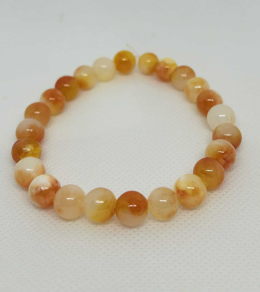 Bracelet en pierre naturelle Jade orange