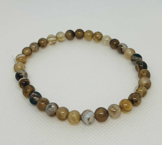 Bracelet en pierre naturelle Agate rayée