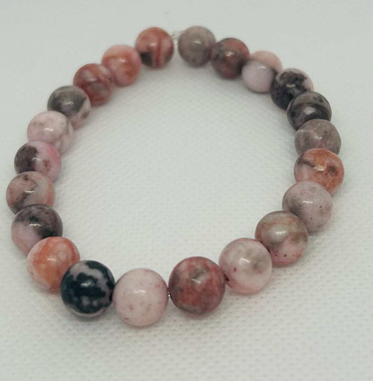 Bracelet en pierre naturelle Rhodonite