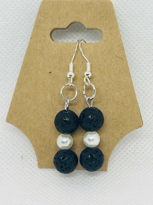 Boucle d'oreille en Pierre de lave - Cabijou