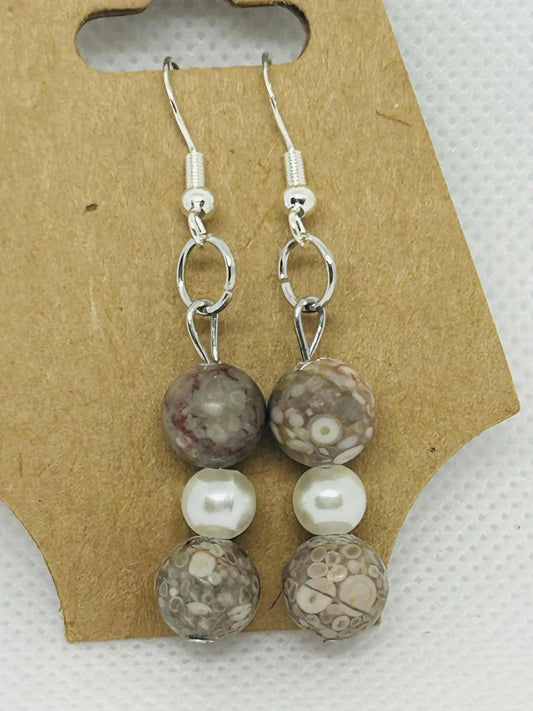 Boucle d'oreille en pierre naturelle Labradorite - Cabijou