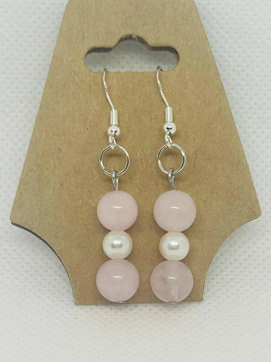 Boucle d'oreille en pierre naturelle Quartz - Cabijou