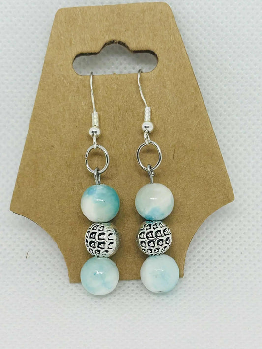 Boucle d'oreille en pierre naturelle Turquoise - Cabijou