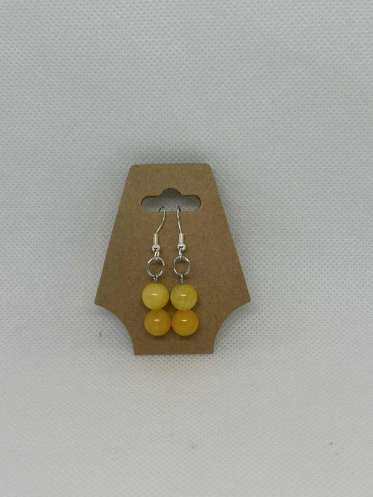 Boucles d'oreilles Jade jaune - Cabijou