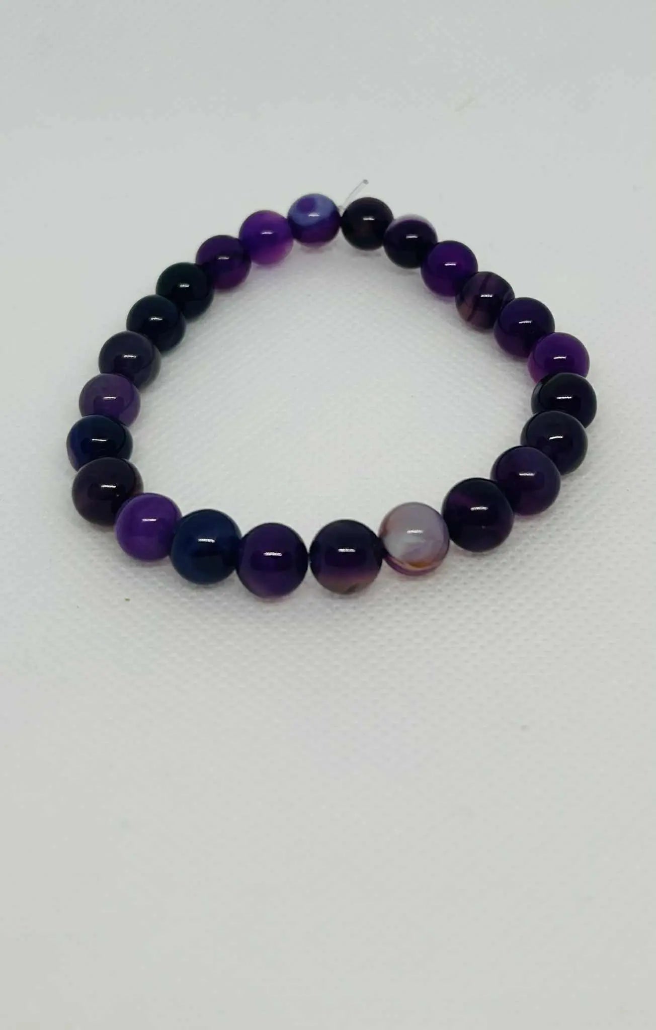 Bracelet en pierre naturelle Agate violette - Cabijou