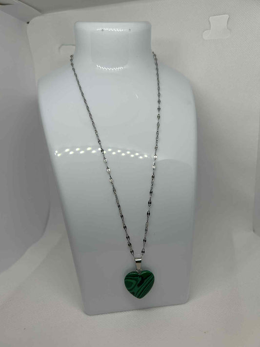 Collier et son pendentif Malachite - Cabijou