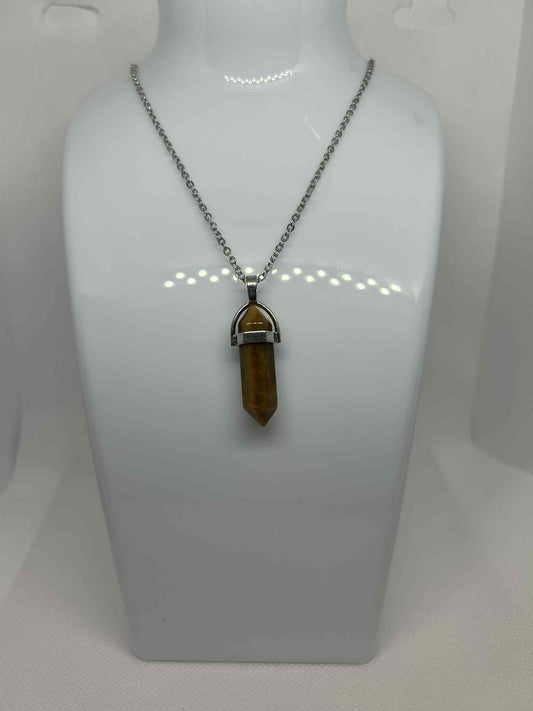 Collier et son pendentif Oeil de tigre - Cabijou
