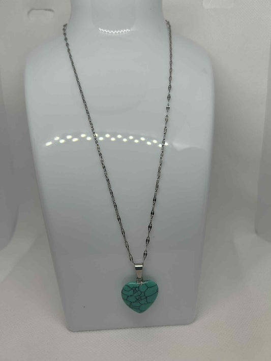 Collier et son pendentif Turquoise - Cabijou