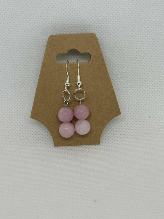 Parure bracelet et boucles d'oreilles Kunzite - Cabijou